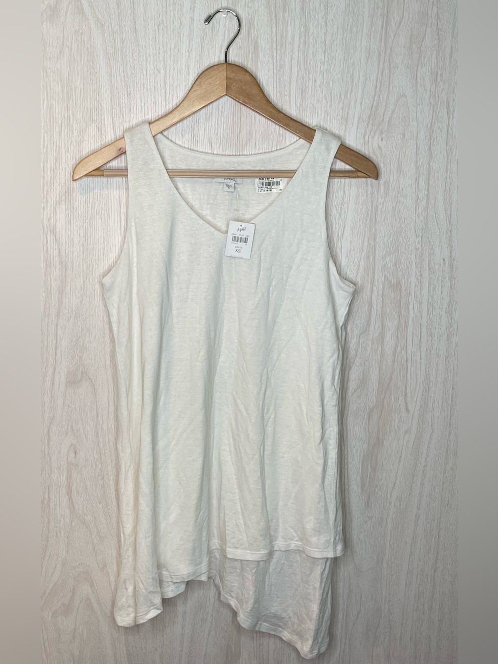 NWT Pure Jill Linen Blend Asymmetrical Tank Top Size XS